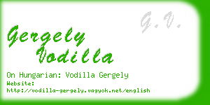 gergely vodilla business card